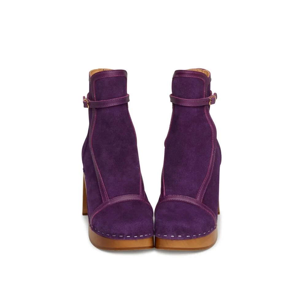 NEW Swedish Hasbeens Sophisticated Jodhpur Clog Booties BOOTS size 37 VIOLA